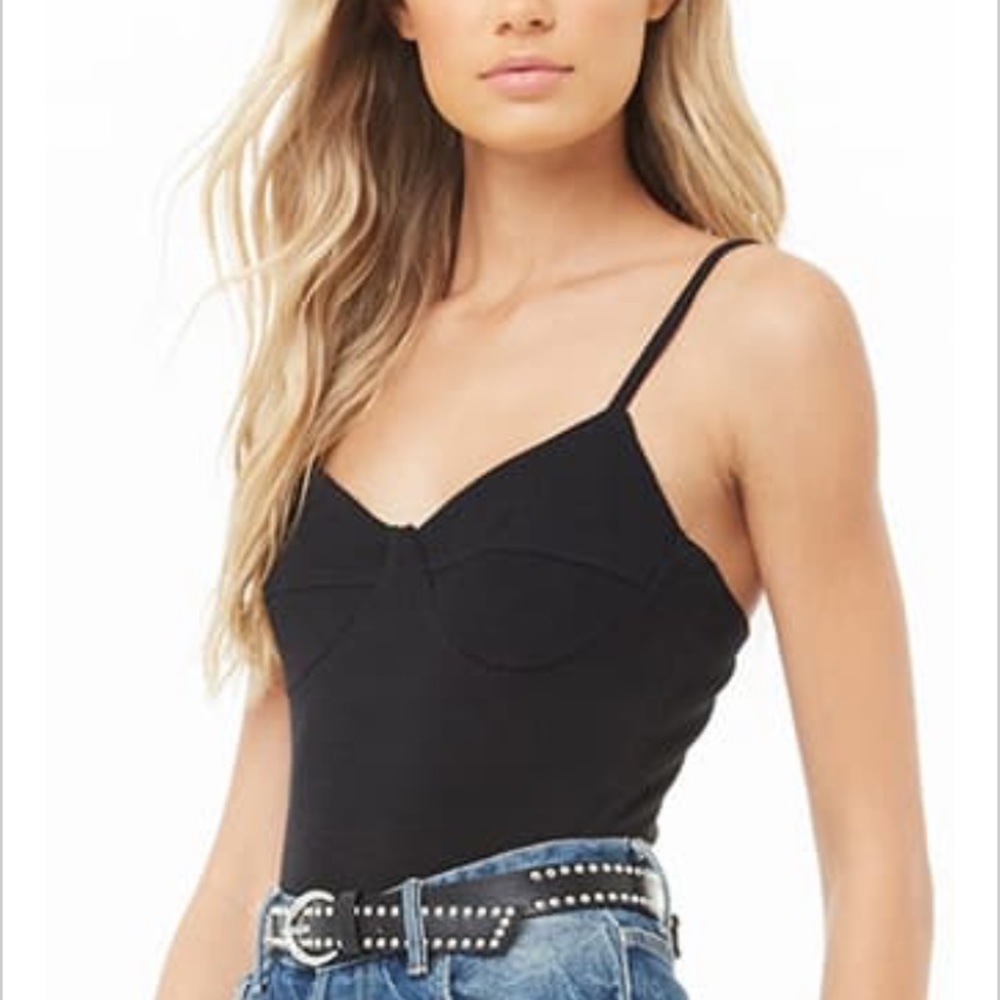 Rubbed Bustier Bodysuit